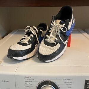 Nike Air Max Black and White and Blue Sneakers